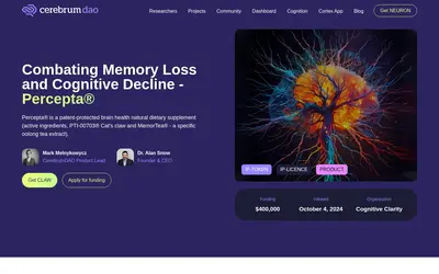 Website screenshot of IP Tokens of IPNFT #129 (2026-04-25)
