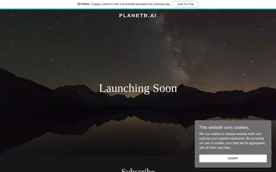 Website screenshot of Planet B (2026-04-26)
