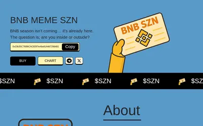 Website screenshot of BNB MEME SZN (2026-04-24)