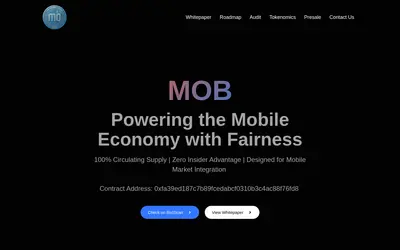 Website screenshot of Mobile Blockchain (2026-05-19)