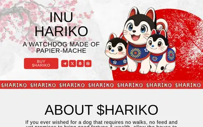 Website screenshot of Inu Hariko (2026-05-21)