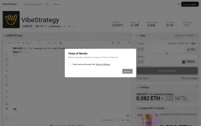 Website screenshot of VibeStrategy (2026-05-28)