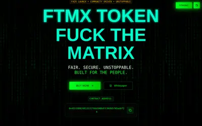 Website screenshot of FTMTOKEN (2026-04-20)