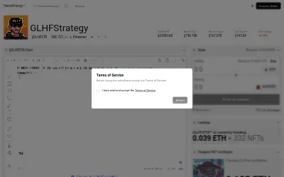 Website screenshot of GLHFStrategy (2026-06-03)