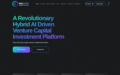 Website screenshot of Palcoin Ventures (2026-04-25)