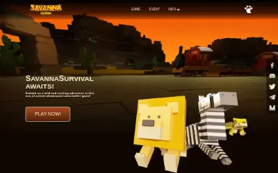 Website screenshot of Savanna Survival (2026-05-28)