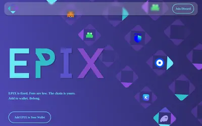 Website screenshot of Epix (2026-05-21)