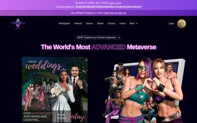 Website screenshot of Utherverse Xaeon (2026-05-21)