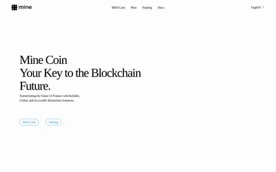 Website screenshot of MINE COIN (2026-04-26)