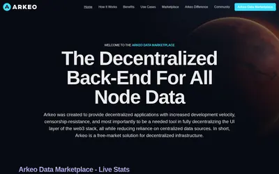 Website screenshot of ARKEO (2026-04-25)