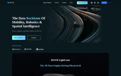 Website screenshot of ROVR Network (2026-05-20)