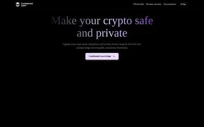 Website screenshot of Confidential Layer (2026-05-20)