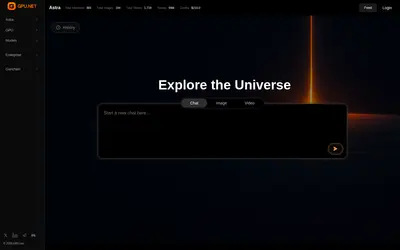 Website screenshot of GPUnet (2026-04-25)