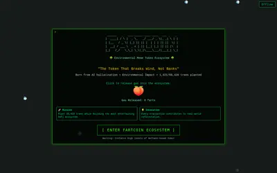 Website screenshot of FartCoin (2026-04-24)