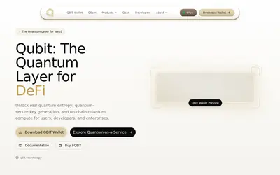 Website screenshot of Qubit (2026-04-26)