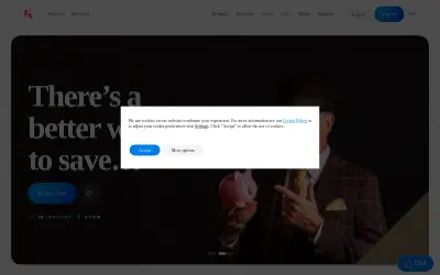 Website screenshot of Kinesis Velocity Token (2026-06-03)