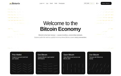 Website screenshot of Botanix Pegged Bitcoin (2026-05-22)