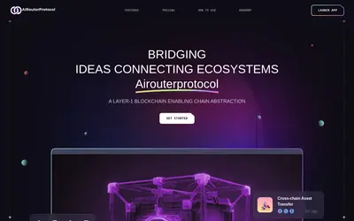 Website screenshot of Ai Router Protocol (2026-04-23)