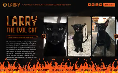 Website screenshot of Evil Larry (2026-05-22)