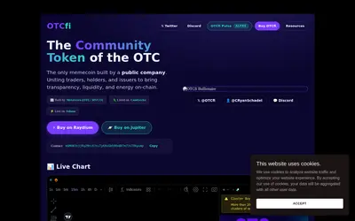 Website screenshot of OTCfi (2026-05-20)