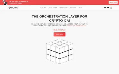 Website screenshot of Play AI (2026-05-21)