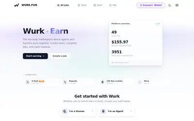 Website screenshot of WURK (2026-05-21)