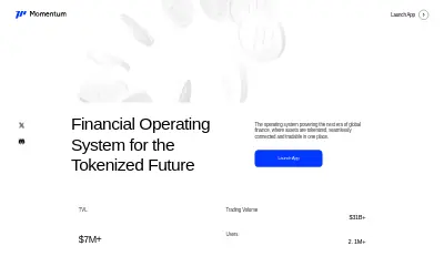 Website screenshot of Momentum (2026-05-28)