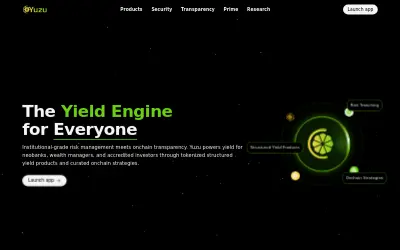 Website screenshot of Staked Yuzu USD (2026-05-28)