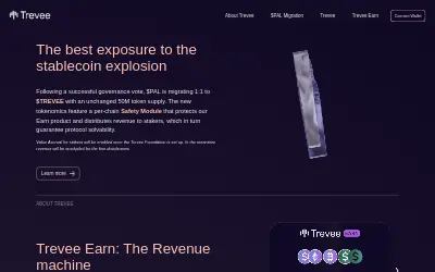 Website screenshot of Trevee (2026-05-28)