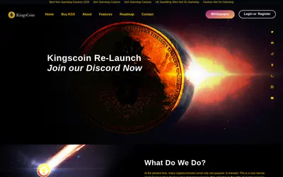 Website screenshot of KINGSCOIN (2026-05-21)