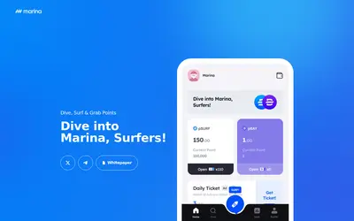 Website screenshot of Marina Protocol (2026-05-20)