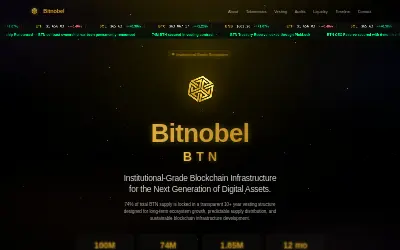 Website screenshot of Bitnobel (2026-06-11)