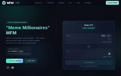 Website screenshot of Meme Millionaires (2026-05-22)