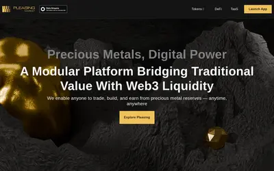 Website screenshot of Pleasing Gold (2026-05-21)