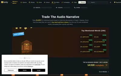 Website screenshot of Lurky (2026-05-21)