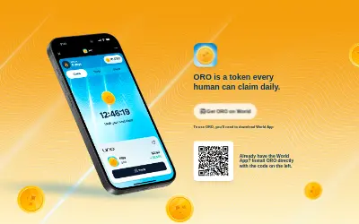 Website screenshot of ORO (2026-06-04)