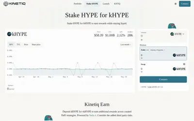 Website screenshot of Kinetiq Earn Vault (2026-05-22)