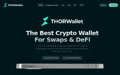 Website screenshot of THORWallet (2026-05-28)