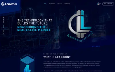 Website screenshot of Leaxcoin (2026-05-20)