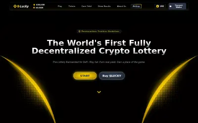 Website screenshot of LUCKY (2026-06-04)