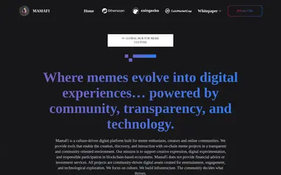 Website screenshot of Mama Coin (2026-05-21)