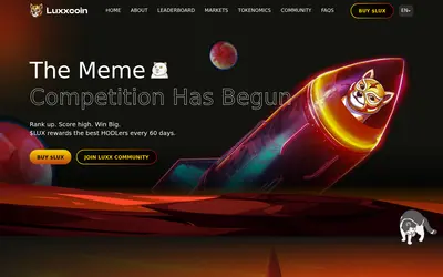 Website screenshot of Luxxcoin (2026-04-24)