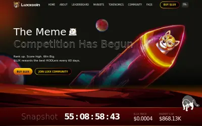 Website screenshot of Luxxcoin (2026-06-04)