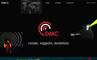 Website screenshot of Decentralized Music Chain mexc, deepcoin (2026-04-25)
