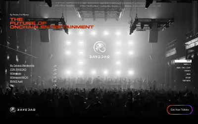 Website screenshot of RaveDAO (2026-06-04)