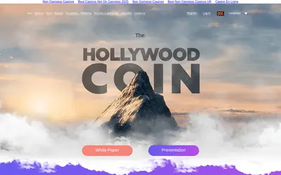 Website screenshot of HollyWoodCoin (2026-05-21)