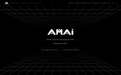 Website screenshot of AMAI (2026-05-21)