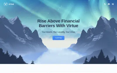 Website screenshot of Virtue USD (2026-05-28)