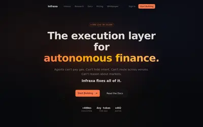 Website screenshot of Infraxa (2026-05-20)