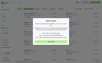 Website screenshot of Alloca (2026-05-21)